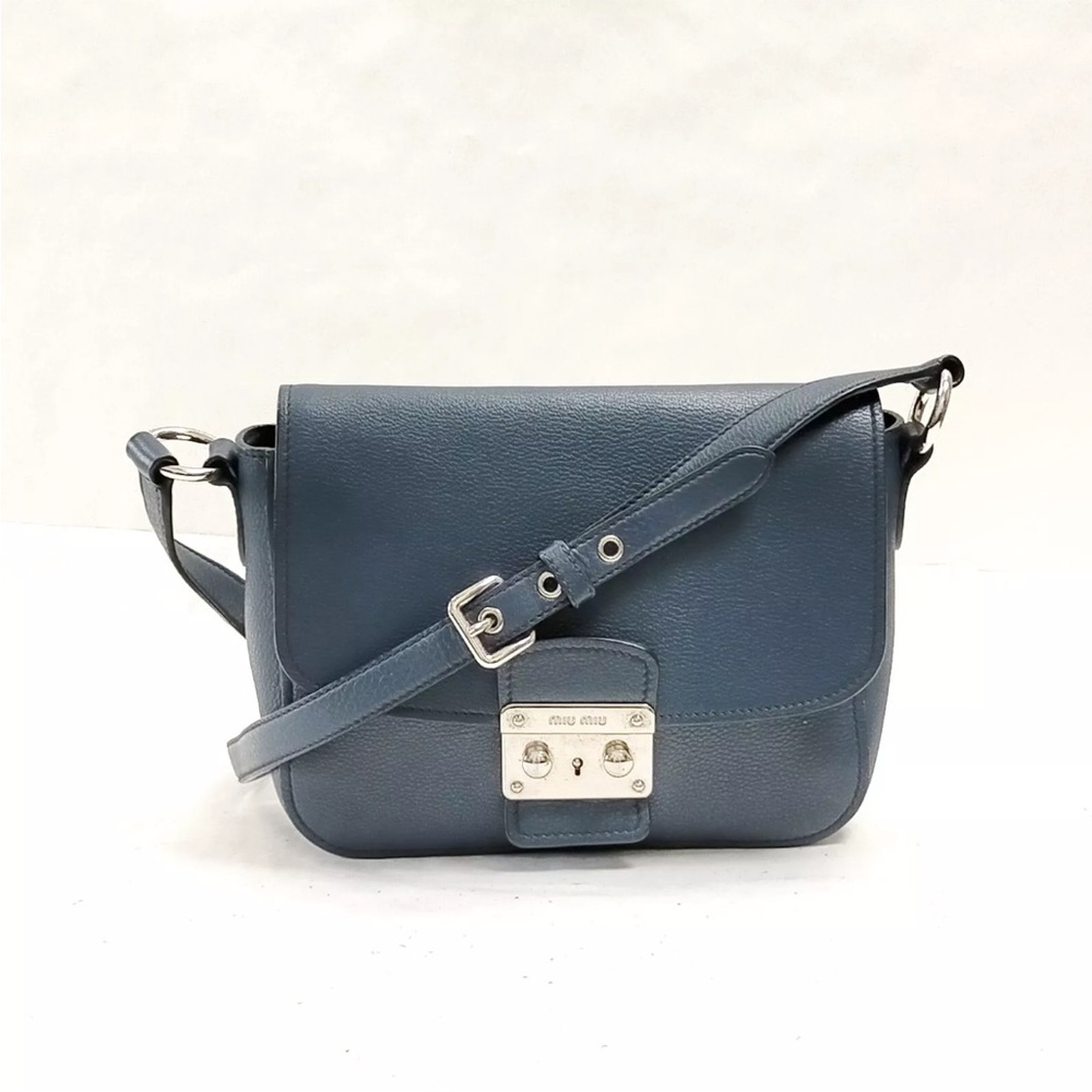Miu Miu Crossbody bag  Navy Blue Leather